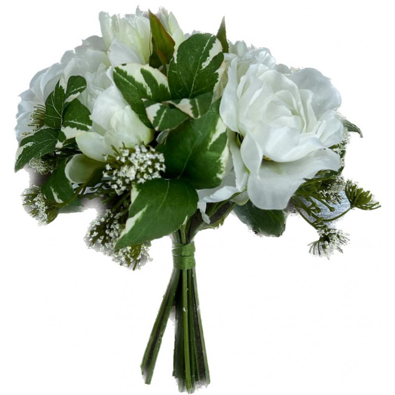 Bouquet peonia blanco  20CMS